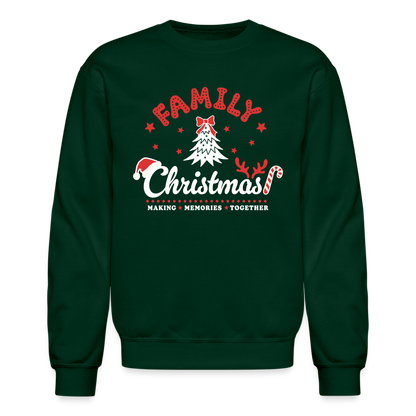 Family Christmas Making Memories Together Sweatshirt - forest green