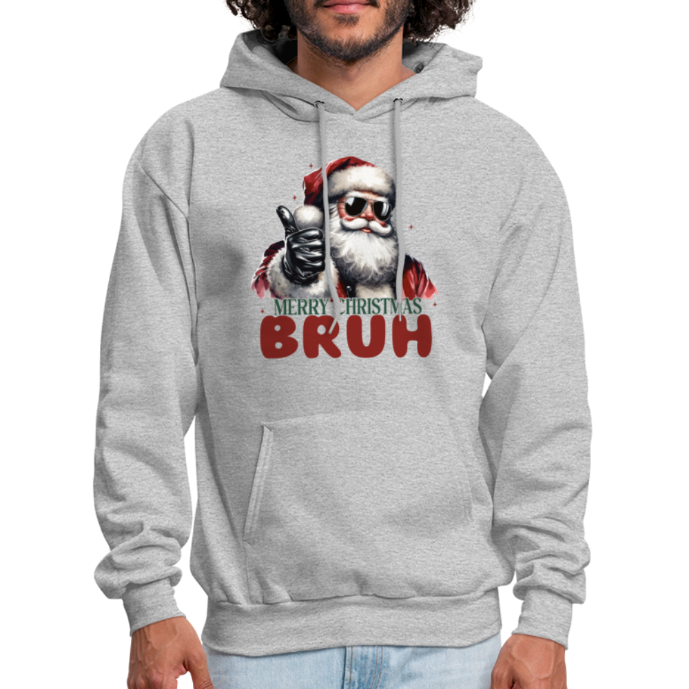 Merry Christmas Bruh Hoodie - heather gray