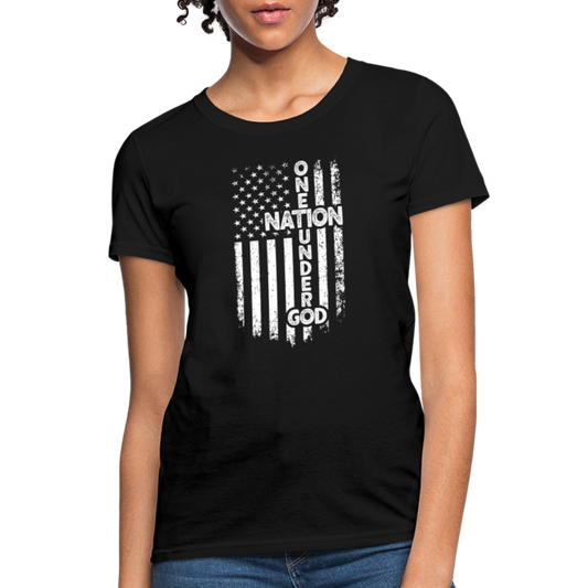 One Nation Under God Women's T-Shirt - black