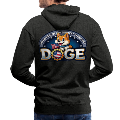 DOGE Men’s Premium Hoodie (front/back print) - charcoal grey