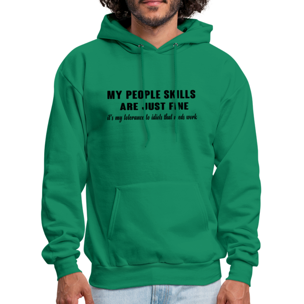 It's My Tolerance To Idiots That Needs Work Hoodie - kelly green