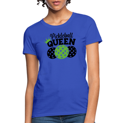 Pickleball Queen Women's Contoured T-Shirt - royal blue