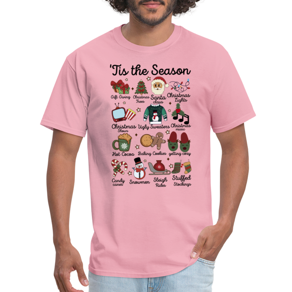 Tis The Season (Christmas) T-Shirt - pink