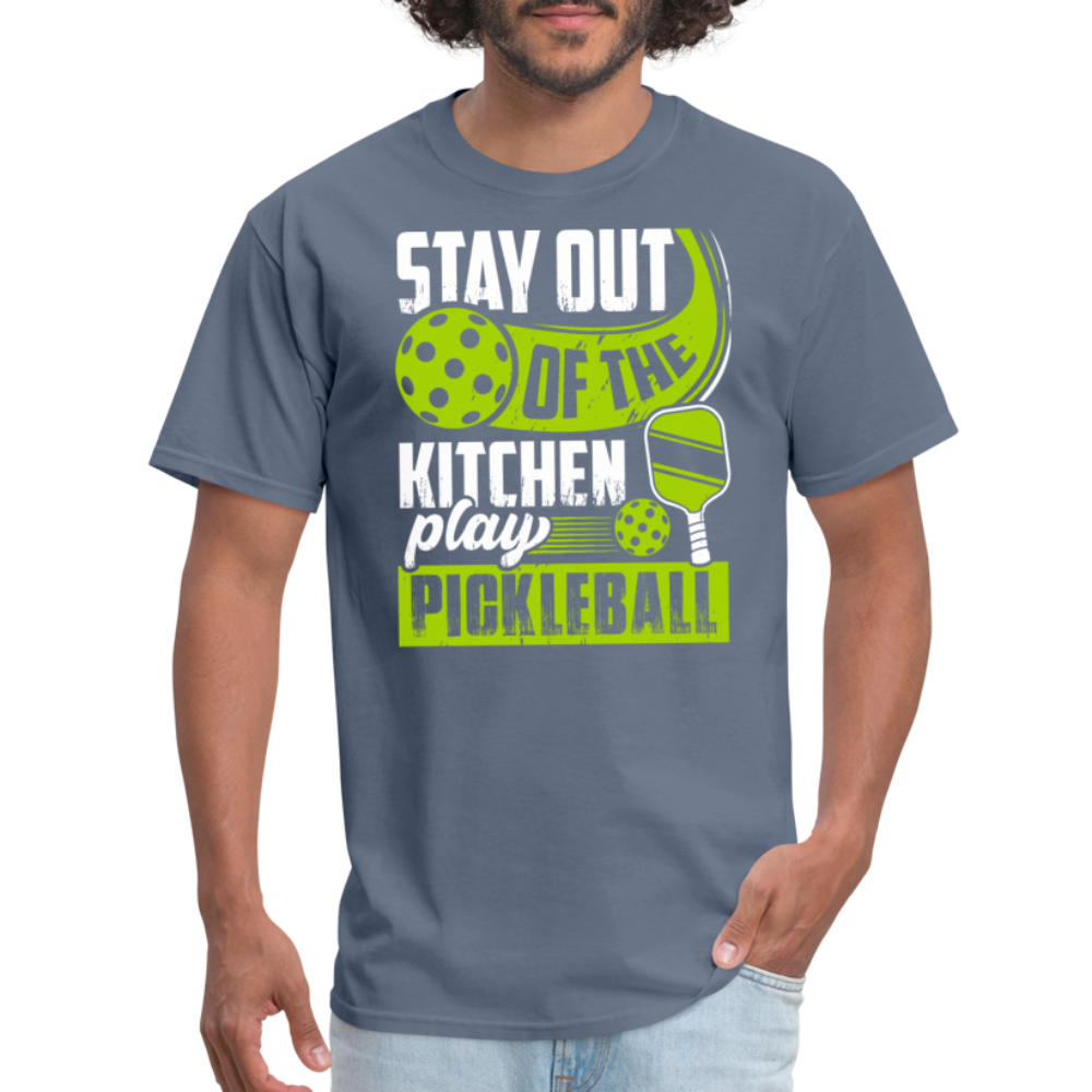 Stay Out Of The Kitchen Play Pickleball T-Shirt - denim