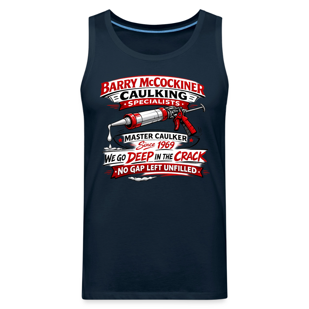 Barry McCockiner Caulking Funny Tank Top Color: Black