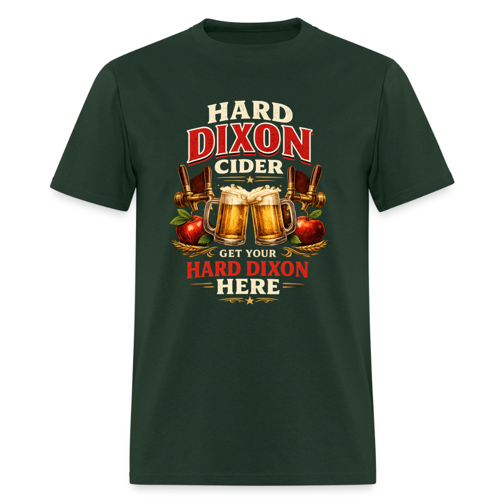 Hard Dixon Cider Funny Adult Humor T-Shirt Color: Forest Green