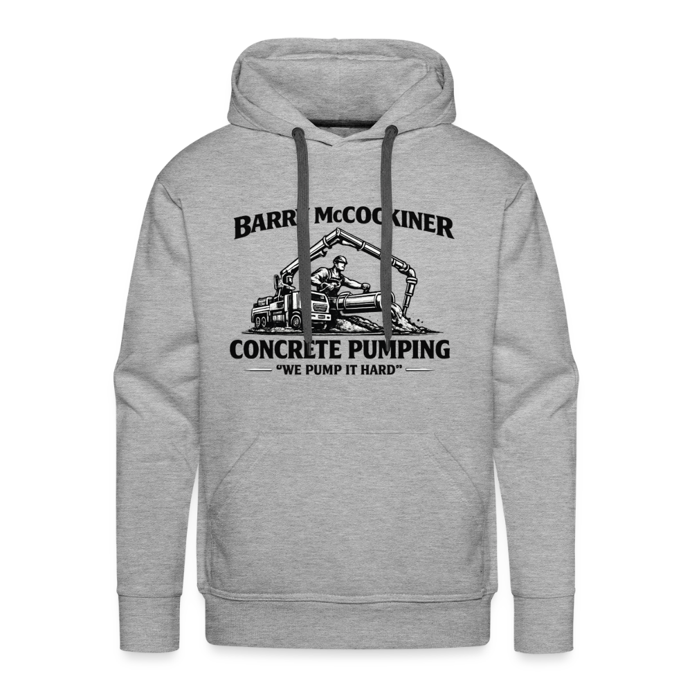Barry McCockiner Concrete Pumping Funny Hoodie Color: Heather Grey