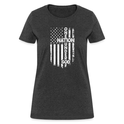 One Nation Under God Women's T-Shirt - heather black