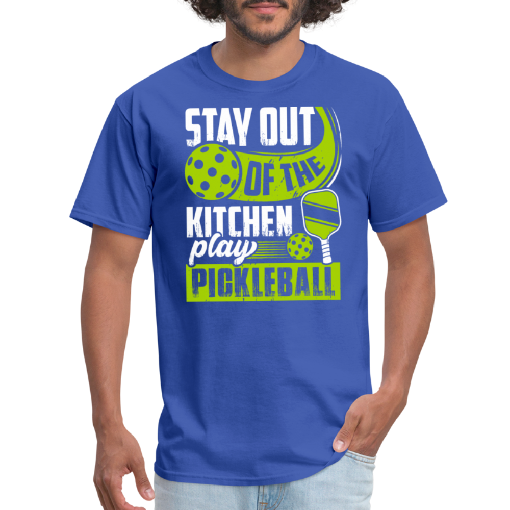 Stay Out Of The Kitchen Play Pickleball T-Shirt - royal blue