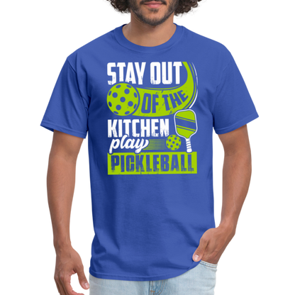 Stay Out Of The Kitchen Play Pickleball T-Shirt - royal blue