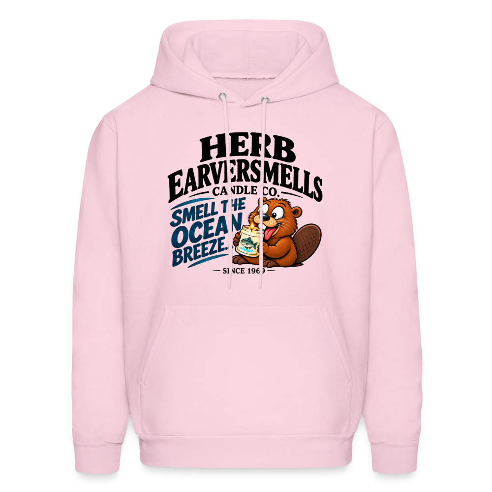 Herb Earversmells Candle Co. – Funny Adult Humor Hoodie - pale pink