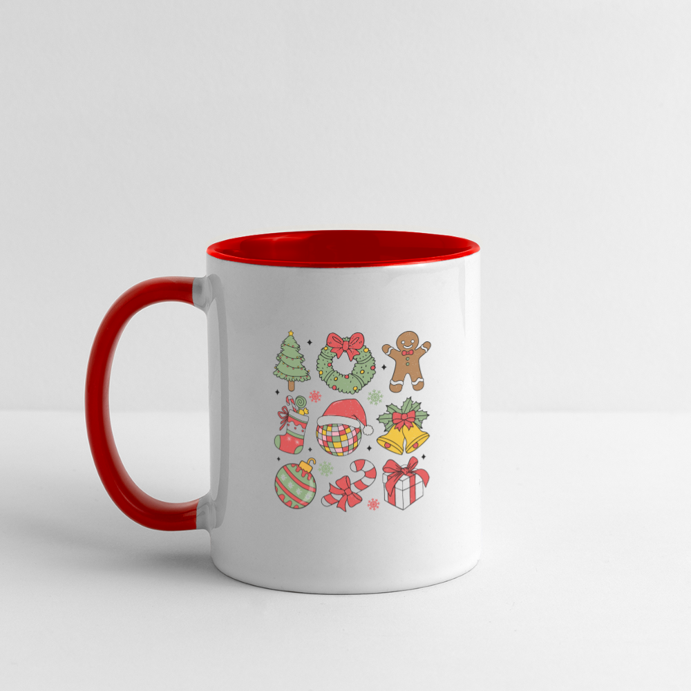 Christmas Holiday Season Coffee Mug - white/red