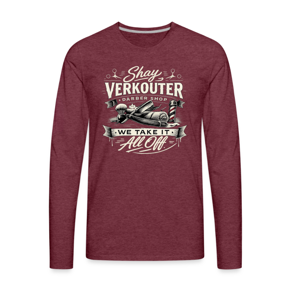 Shay Verkouter Barber Shop Funny Long Sleeve Shirt Color: Black