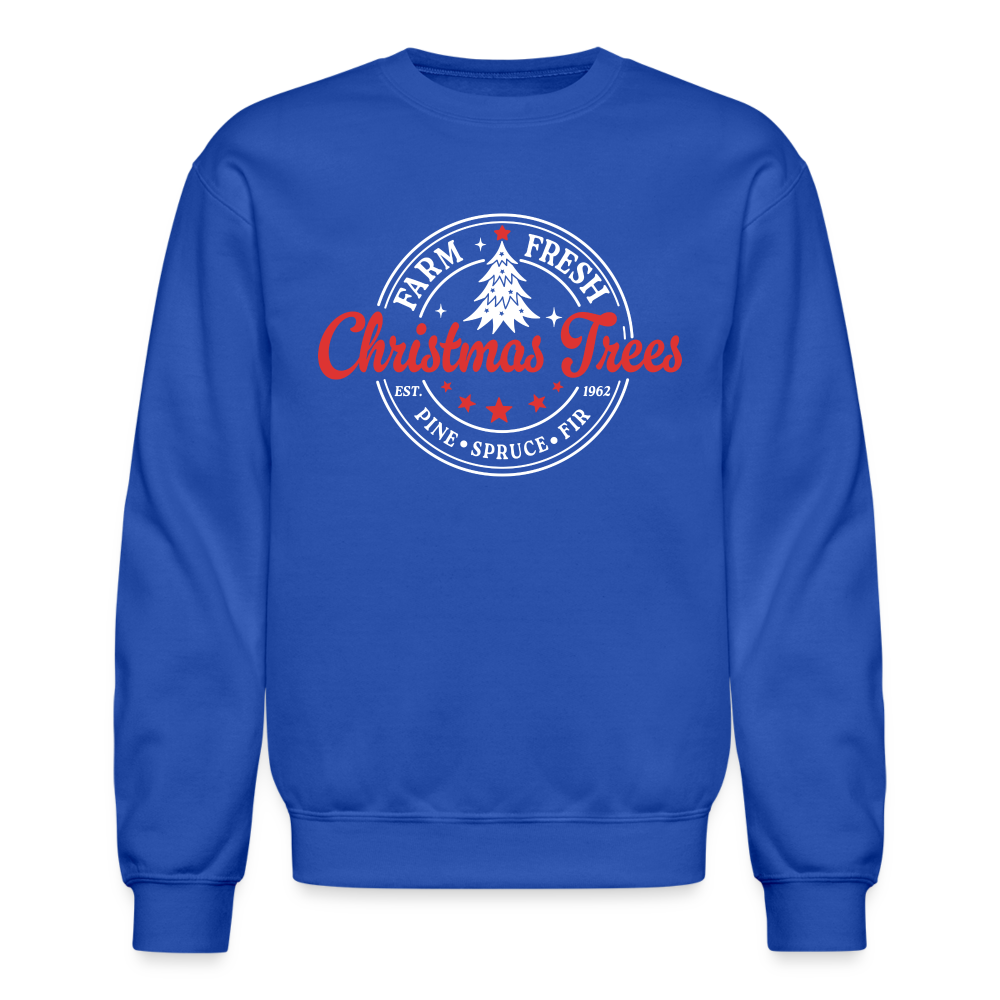 Farm Fresh Christmas Trees Sweatshirt - royal blue