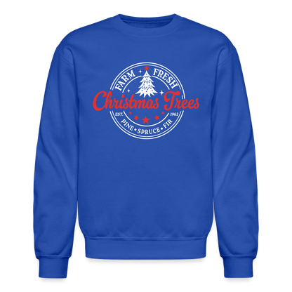 Farm Fresh Christmas Trees Sweatshirt - royal blue