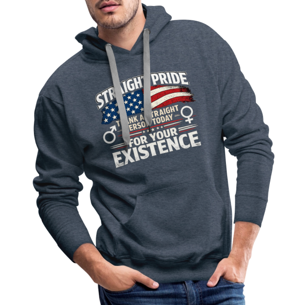 STRAIGHT PRIDE Hoodie – Thank a Straight Person Today Color: Black