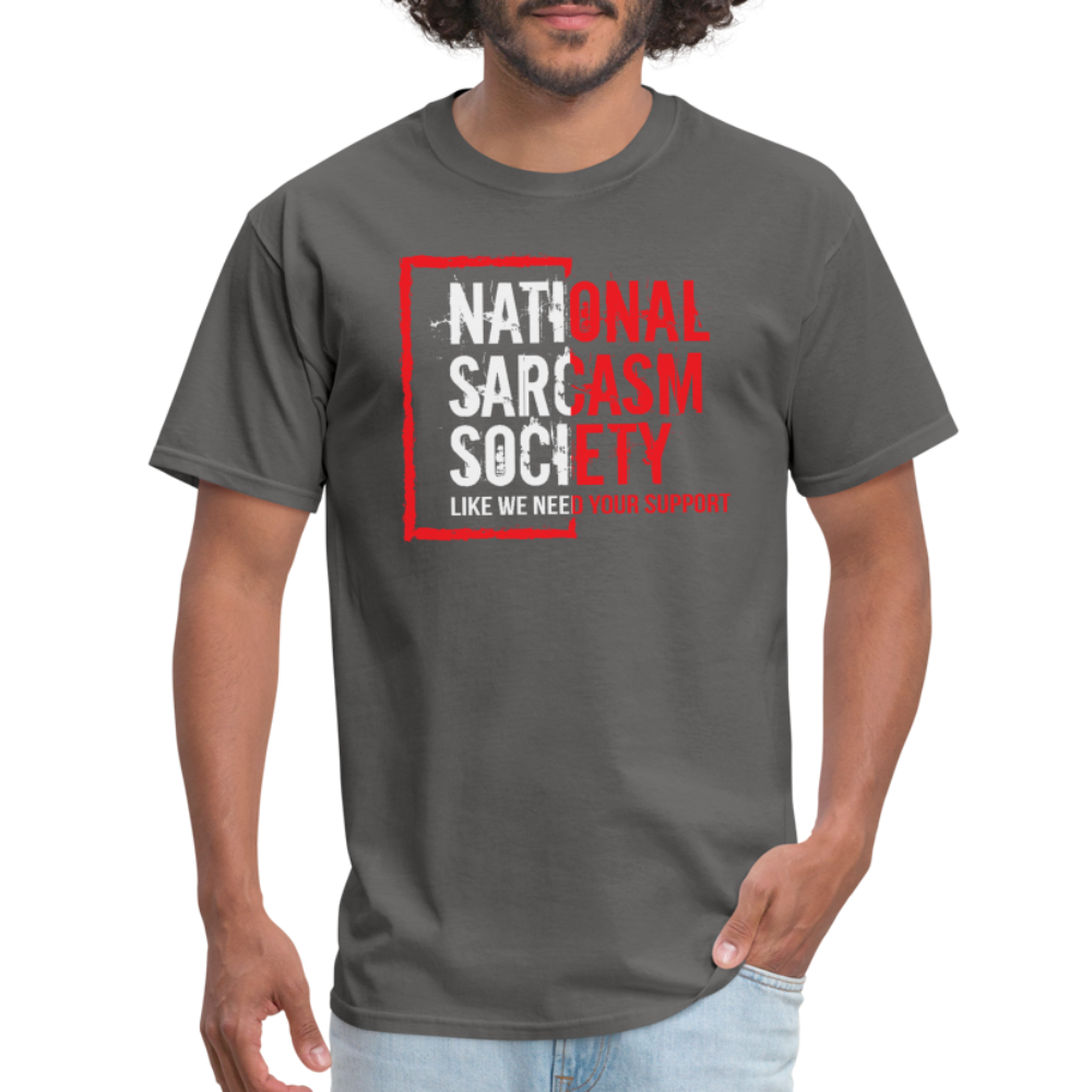 National Sarcasm Society T-Shirt - charcoal