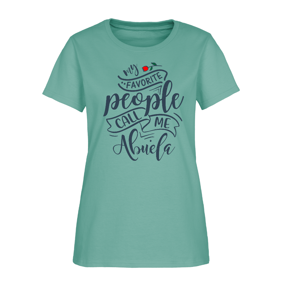 My Favorite People Call Me Abuela Tee – Women’s Shirt - aquatic