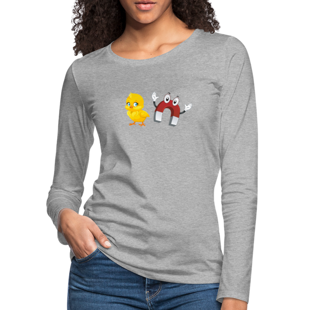 Chick Magnet Women's Premium Long Sleeve T-Shirt - Color: heather gray