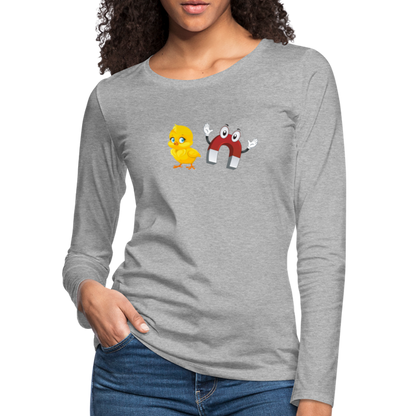 Chick Magnet Women's Premium Long Sleeve T-Shirt - Color: heather gray