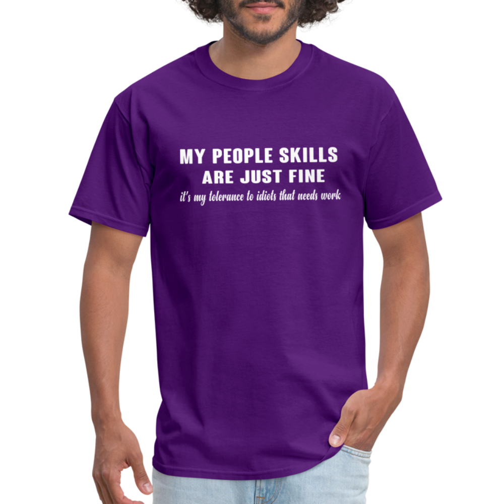 It's My Tolerance To Idiots That Needs Work T-Shirt - purple