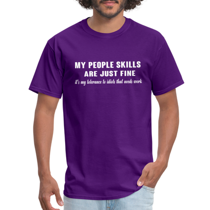 It's My Tolerance To Idiots That Needs Work T-Shirt - purple