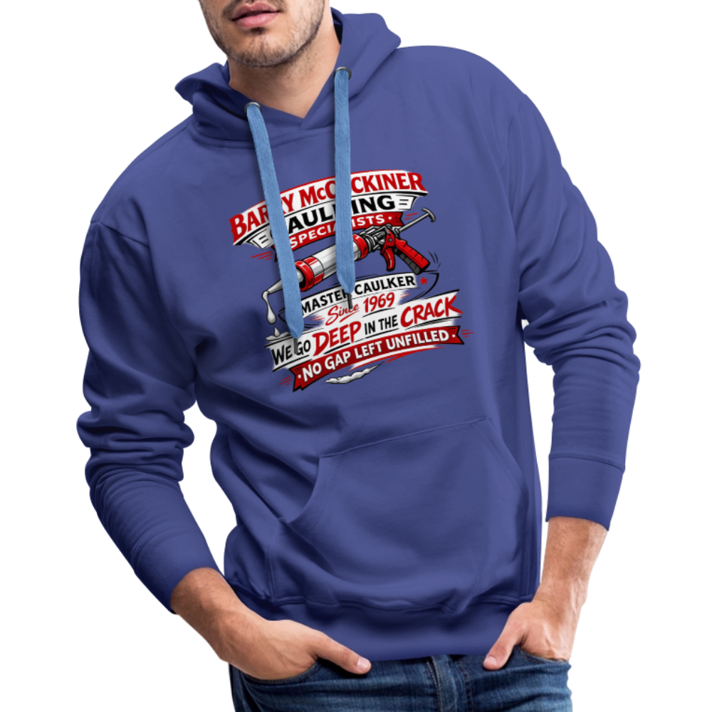 Barry McCockiner Caulking Funny Hoodie Color: Royal Blue
