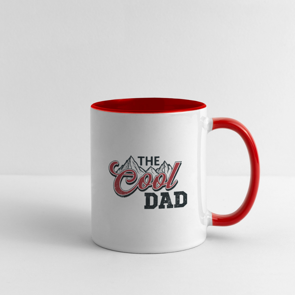 The Cool Dad Coffee Mug - white/red