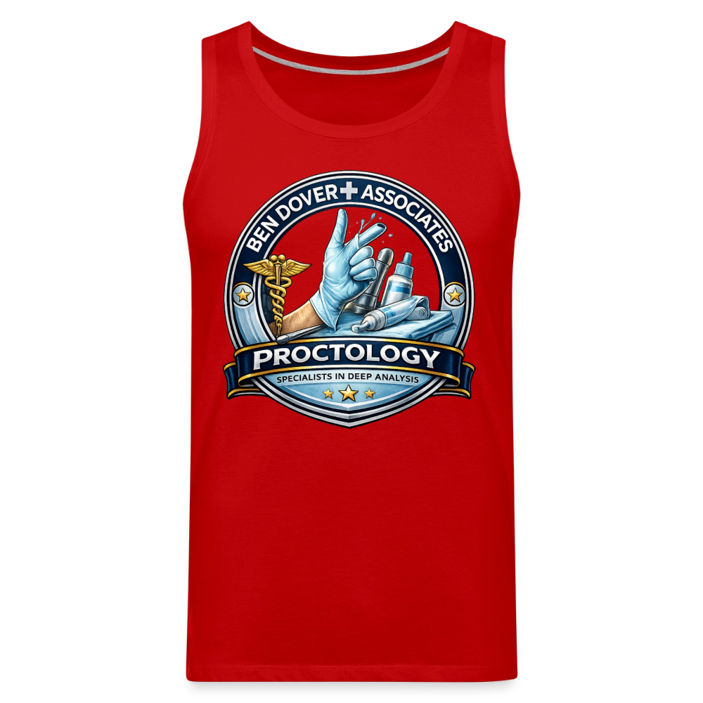 Ben Dover Proctology Funny Tank Top Color: White