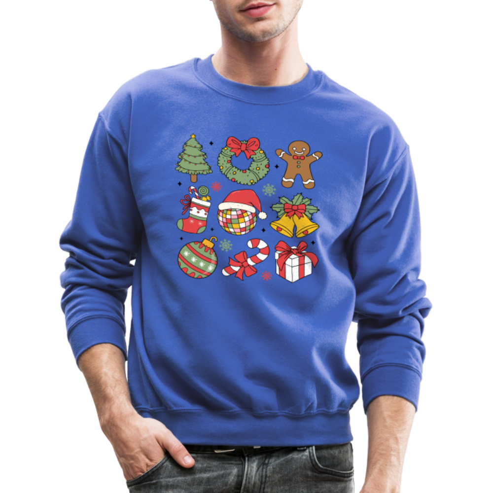 Christmas Holiday Season Sweatshirt - royal blue