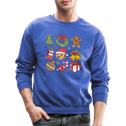 Christmas Holiday Season Sweatshirt - royal blue