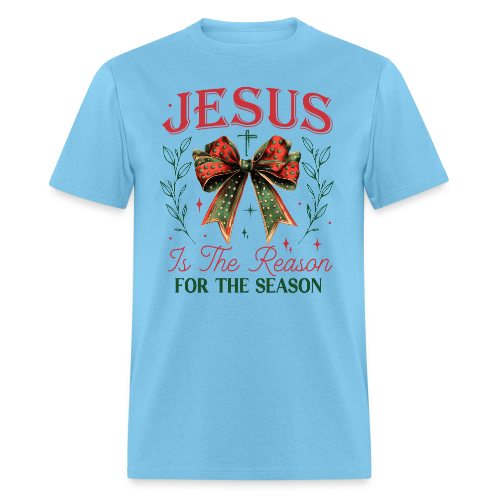 Jesus Is The Reason For The Season T-Shirt - aquatic blue