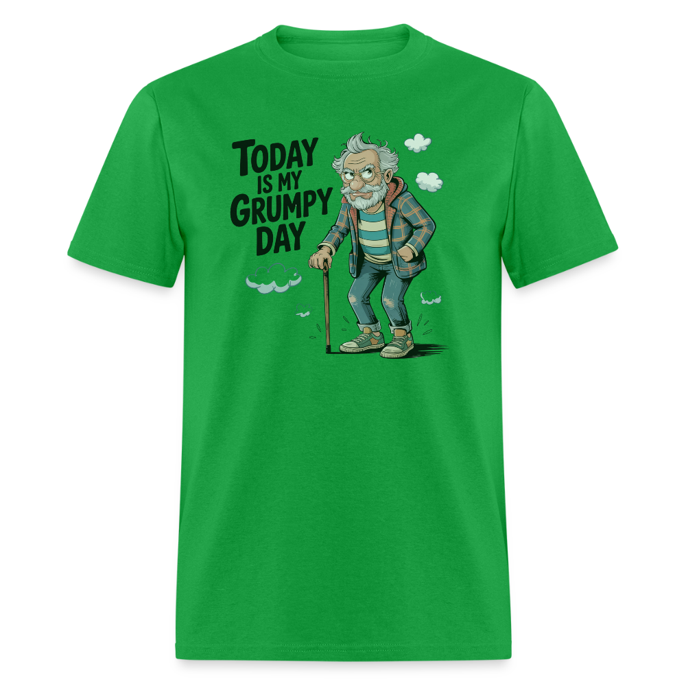 Today Is My Grumpy Day Funny T-Shirt - bright green