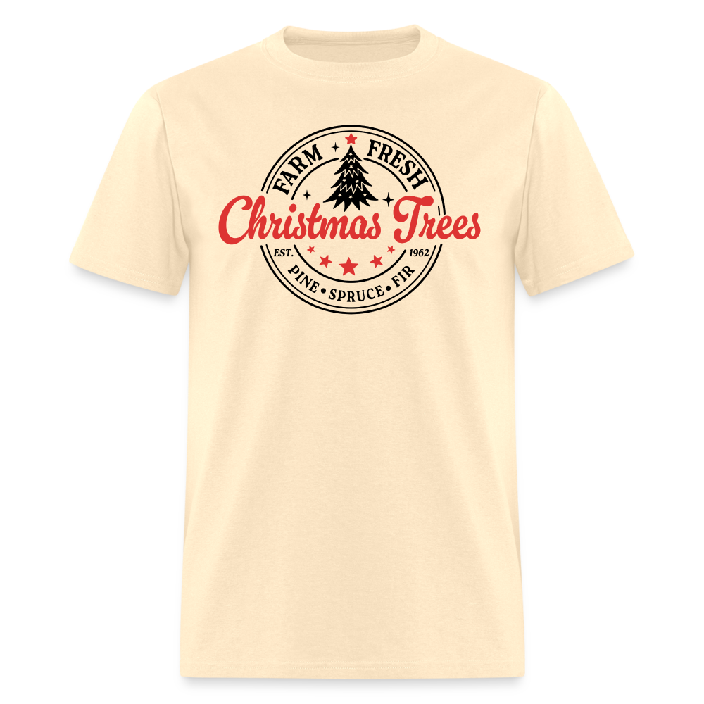 Farm Fresh Christmas Trees T-Shirt - natural