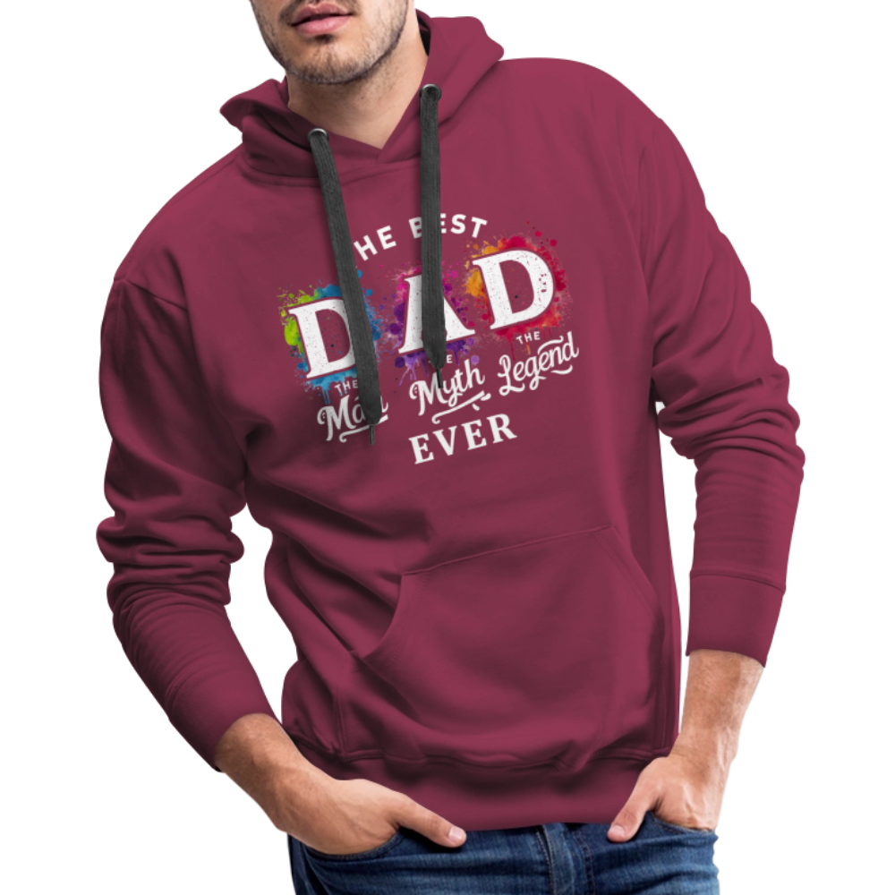 Best Dad Ever Men’s Premium Hoodie - burgundy