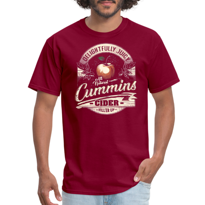 Vintage Cummins Cider (Funny Adult Humor) T-Shirt - burgundy