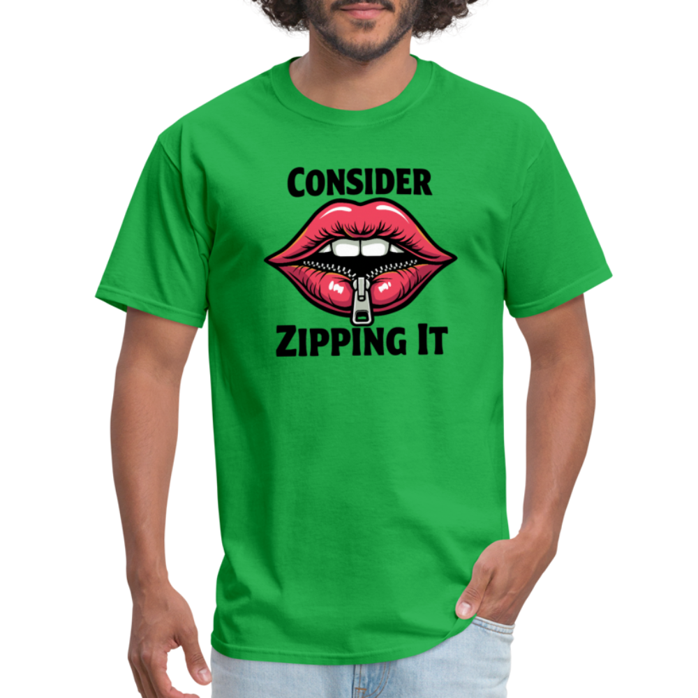 Consider Zipping It T-Shirt - bright green