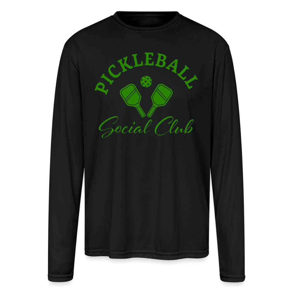 Pickleball Social Club Performance Long Sleeve Tee - black