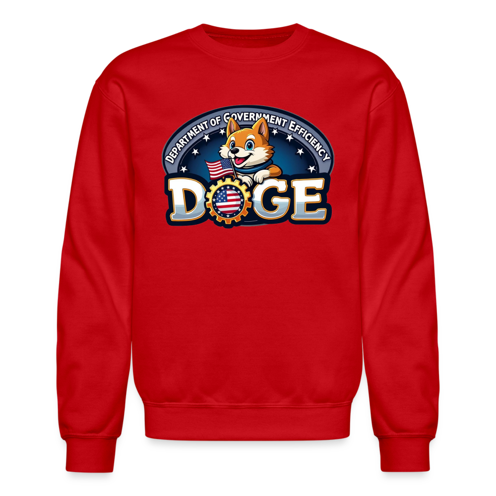 DOGE Logo (Dept of Government Efficiency) Sweatshirt - red