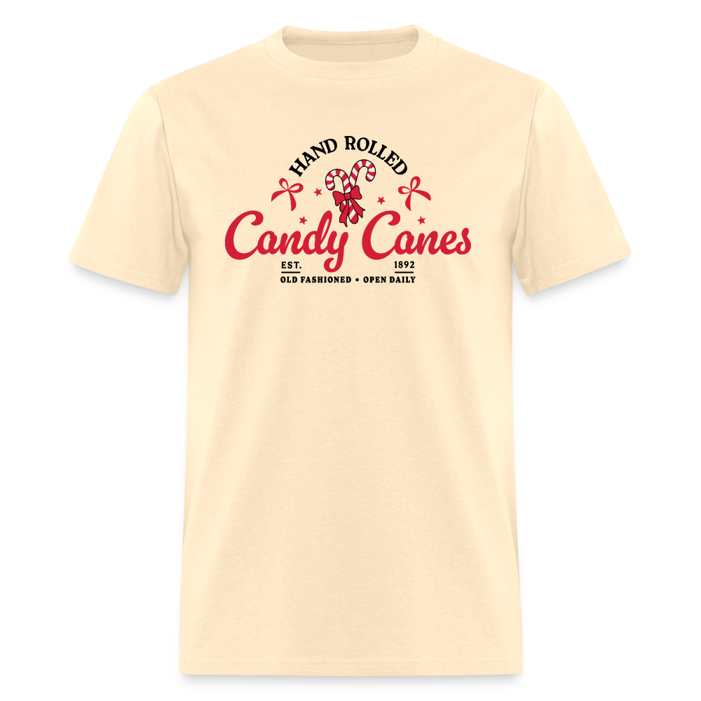 Hand Rolled Candy Canes T-Shirt - natural