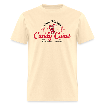 Hand Rolled Candy Canes T-Shirt - natural