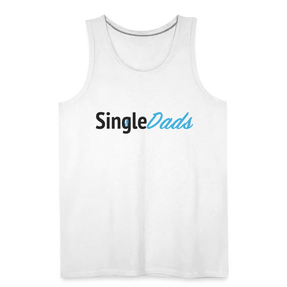 SingleDads Men’s Premium Tank Top - white