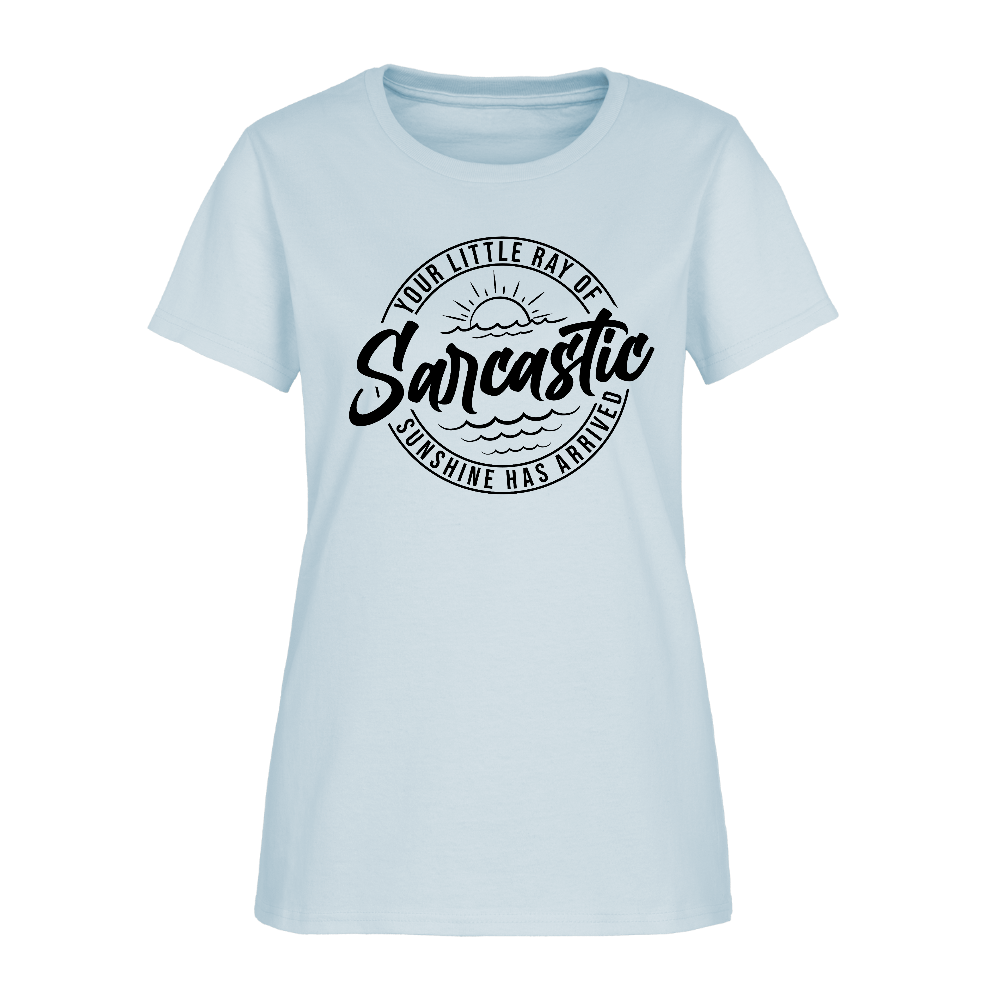 Sarcastic Ray of Sunshine Women’s Graphic T-Shirt - light blue