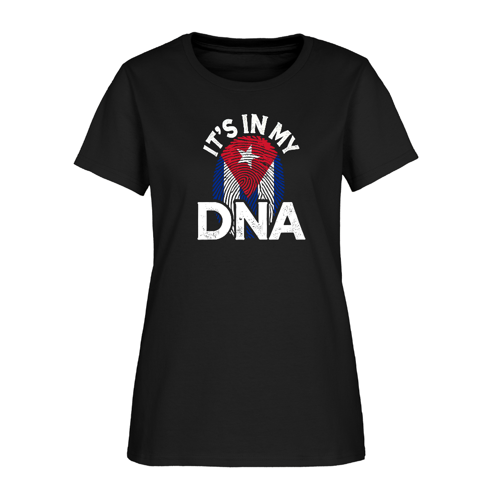 Cuba DNA Women’s T-Shirt – Cuban Pride Tee - black