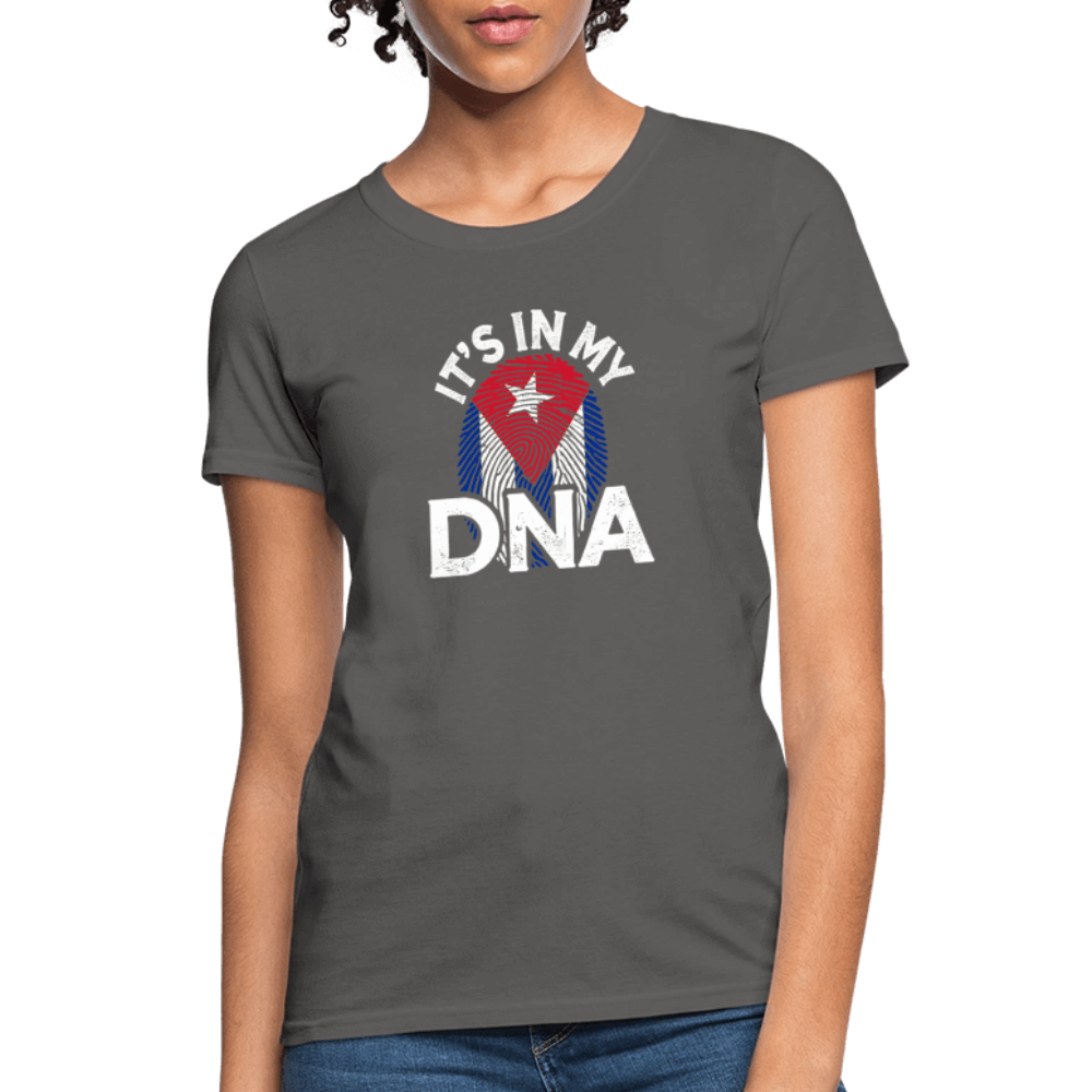 Cuba DNA Women’s T-Shirt – Cuban Pride Tee Color: black