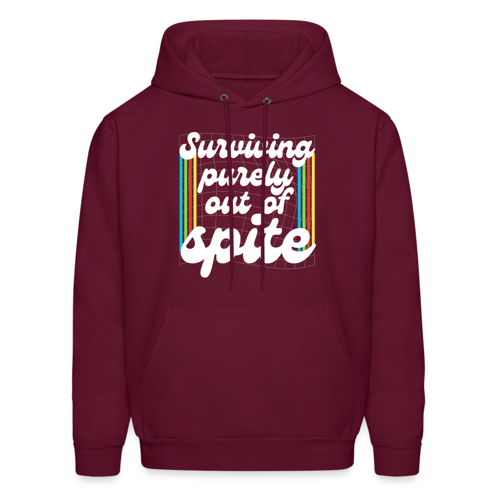 Surviving Purely Out Of Spite Hoodie - burgundy