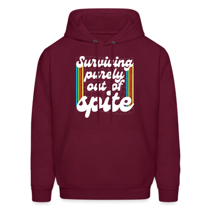 Surviving Purely Out Of Spite Hoodie - burgundy