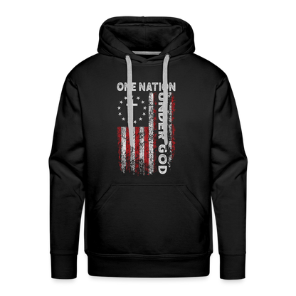 One Nation Under God Men’s Premium Hoodie - black