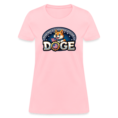 DOGE Logo (Dept of Government Efficiency) Women's Contoured T-Shirt - pink