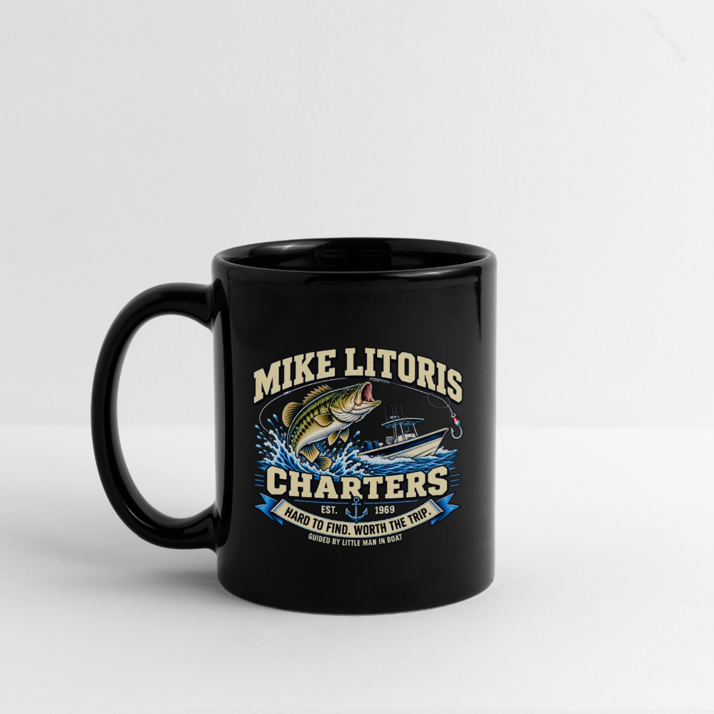Mike Litoris Fishing Charters Black Coffee Mug Color: Black